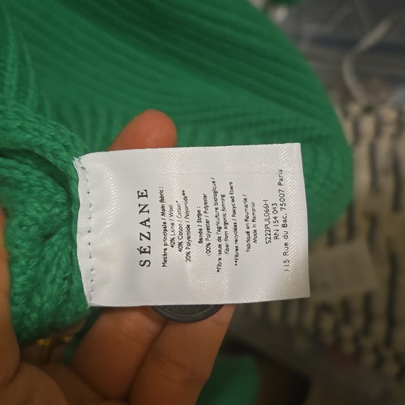 Sezane Darius Organic Cotton and Wool  Long-Sleeved Jumper - Picture 9 of 10